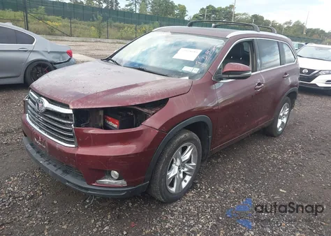 2016 Toyota Highlander Limited Platinum V6 from USA, damaged, VIN 5TDDKRFH3GS322992